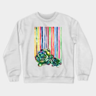 Rainbow Succulents Crewneck Sweatshirt